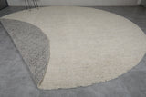 Custom-rounded Moroccan rug - wool rug - Handmade rug