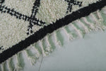 handmade rug 3.3 x 4.9 Feet - black and white rug