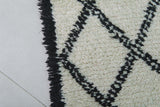 handmade rug 3.3 x 4.9 Feet - black and white rug