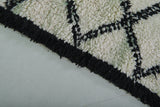 handmade rug 3.3 x 4.9 Feet - black and white rug