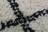 handmade rug 3.3 x 4.9 Feet - black and white rug