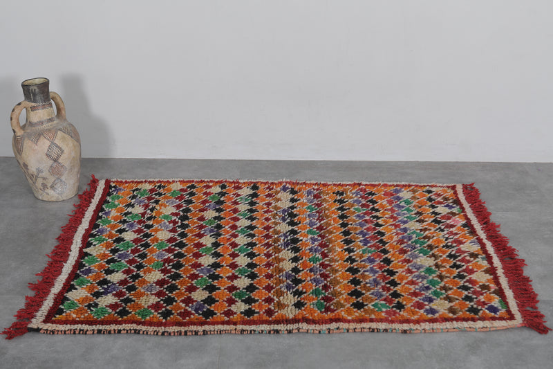 Handmade Moroccan Rug - 3.4 x 4.7 ft | Vibrant Berber Style