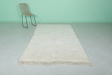 Runner Moroccan Rug - 4.4 x 7.8 Feet | Handwoven Wool with Diamond Detail