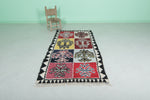 Moroccan berber rug 3.4 X 6.5 Feet - Boucherouite Rugs