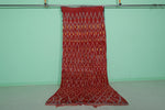 Red Vintage Moroccan Runner Rug 4 X 10.2 Feet