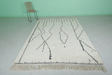 Beni Ourain Moroccan Rug - 6.7 x 9.7 Feet | Handwoven Wool with Abstract Design