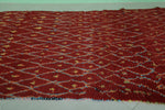 Red Vintage Moroccan Runner Rug 4 X 10.2 Feet