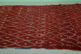 Red Vintage Moroccan Runner Rug 4 X 10.2 Feet