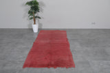 Red Berber Rug 3.4 X 7.4 Feet