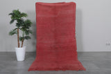 Red Berber Rug 3.4 X 7.4 Feet