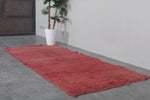 Red Berber Rug 3.4 X 7.4 Feet