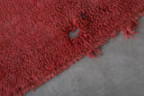 Red Berber Rug 3.4 X 7.4 Feet