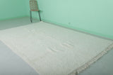 Moroccan Wool Rug - 6.3 x 9.8 Feet | Handwoven Ivory Area Rug