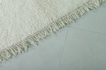 Moroccan Wool Rug - 6.3 x 9.8 Feet | Handwoven Ivory Area Rug