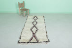 Moroccan Berber Rug - Diamond Pattern | 2.4 X 5.7 Feet