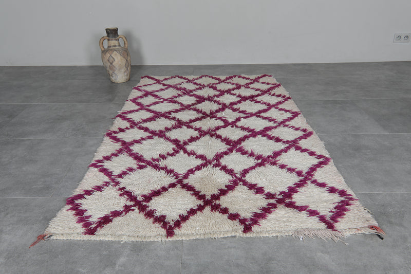 Handwoven Moroccan berber rug 4.1 FT X 7 FT