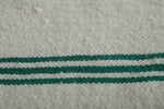 Beige and Green Striped Rug 5.4 X 9.4 Feet