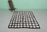 handmade berber rug 4.6 FT X 6.2 Feet - striped rug