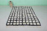 handmade berber rug 4.6 FT X 6.2 Feet - striped rug