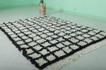 handmade berber rug 4.6 FT X 6.2 Feet - striped rug