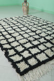 handmade berber rug 4.6 FT X 6.2 Feet - striped rug