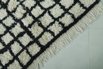 handmade berber rug 4.6 FT X 6.2 Feet - striped rug