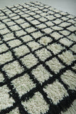 handmade berber rug 4.6 FT X 6.2 Feet - striped rug