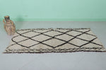 Handmade Beni Ourain Hallway Rug 2.9 X 6.3 Feet