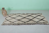 Handmade Beni Ourain Hallway Rug 2.9 X 6.3 Feet