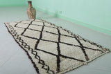 Handmade Beni Ourain Hallway Rug 2.9 X 6.3 Feet