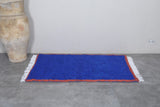 Moroccan Rug - 3 x 5 ft | Handwoven Bold Blue Accent