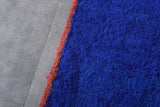 Moroccan Rug - 3 x 5 ft | Handwoven Bold Blue Accent