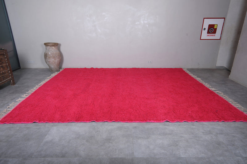 Custom Berber rug Red - Authentic Beni ourain rug