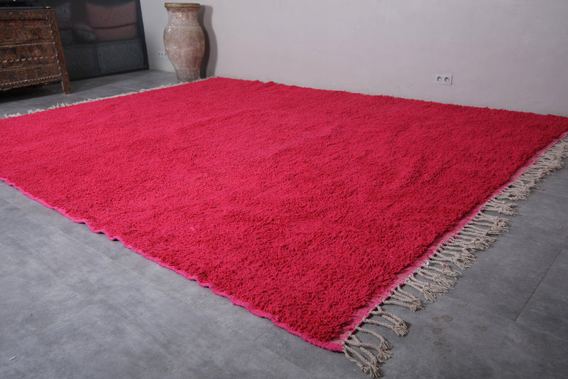 Custom Berber rug Red - Authentic Beni ourain rug