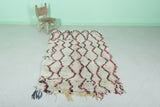 Large Moroccan Berber Rug | 4 X 6.4 Feet