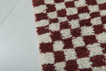 Handmade berber rug 2.7 FT X 3 FT - striped rug