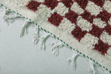 Handmade berber rug 2.7 FT X 3 FT - striped rug