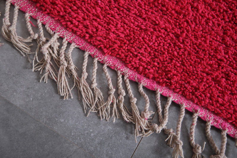 Custom Berber rug Red - Authentic Beni ourain rug