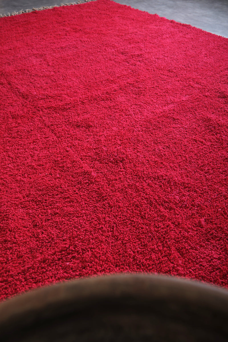 Custom Berber rug Red - Authentic Beni ourain rug