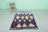 Moroccan berber rug 3.3 X 5.2 Feet - Boucherouite Rugs