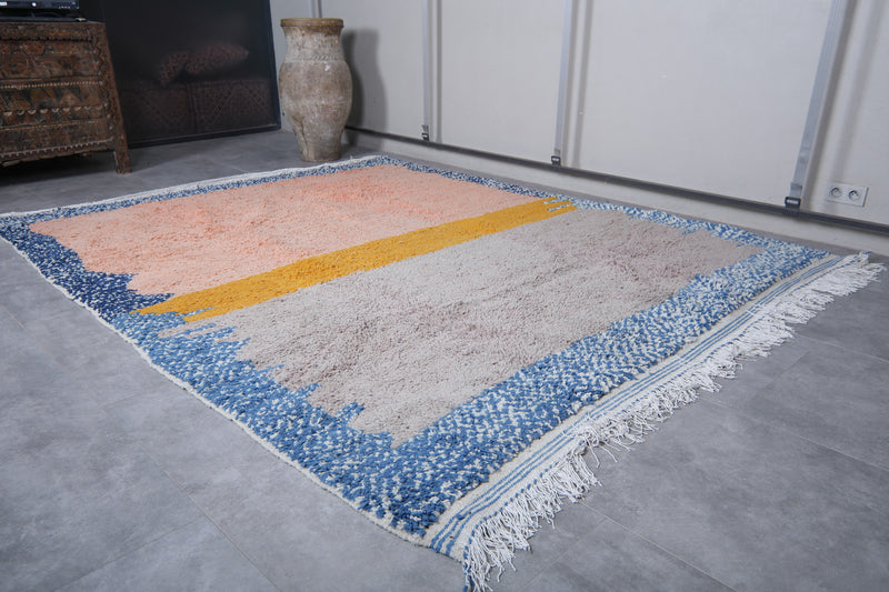 Colorblock Moroccan Rug 8.2 x 10.4 FT - Bold Artisan Design