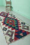 Moroccan berber rug 2.6 X 7.4 Feet - Boucherouite Rugs