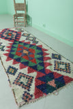 Moroccan berber rug 2.6 X 7.4 Feet - Boucherouite Rugs