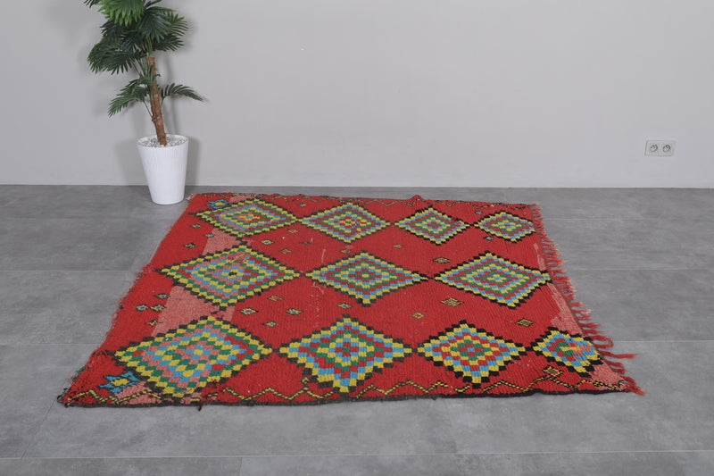 moroccan wool rug 5.6 FT X 6.1 FT - 