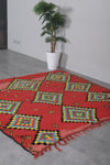 moroccan wool rug 5.6 FT X 6.1 FT - 