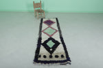 Moroccan berber rug 2.1 X 6.8 Feet - Boucherouite Rugs