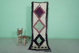 Moroccan berber rug 2.1 X 6.8 Feet - Boucherouite Rugs