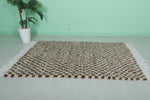 Moroccan Berber Rug 4.4 x 6.3 ft Striped Rug