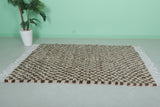 Moroccan Berber Rug 4.4 x 6.3 ft Striped Rug