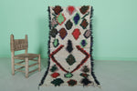 Moroccan berber rug 2.4 X 5.3 Feet - Boucherouite Rugs